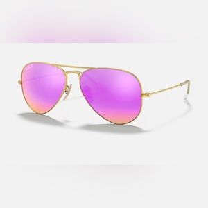 Pink and gold women’s fashion aviator style sunglasses